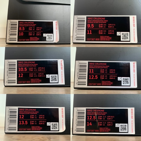 New Rare Tinker Nike CruzrOne “Bright Crimson” - Picture 7 of 7